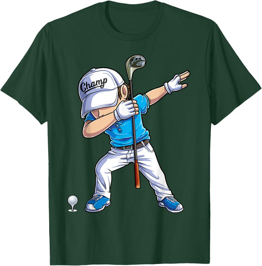 Dabbing Golf Player Golfer Golfing Funny Boys Men Dab Dance Small T-Shirt - T-Shirt | Forest