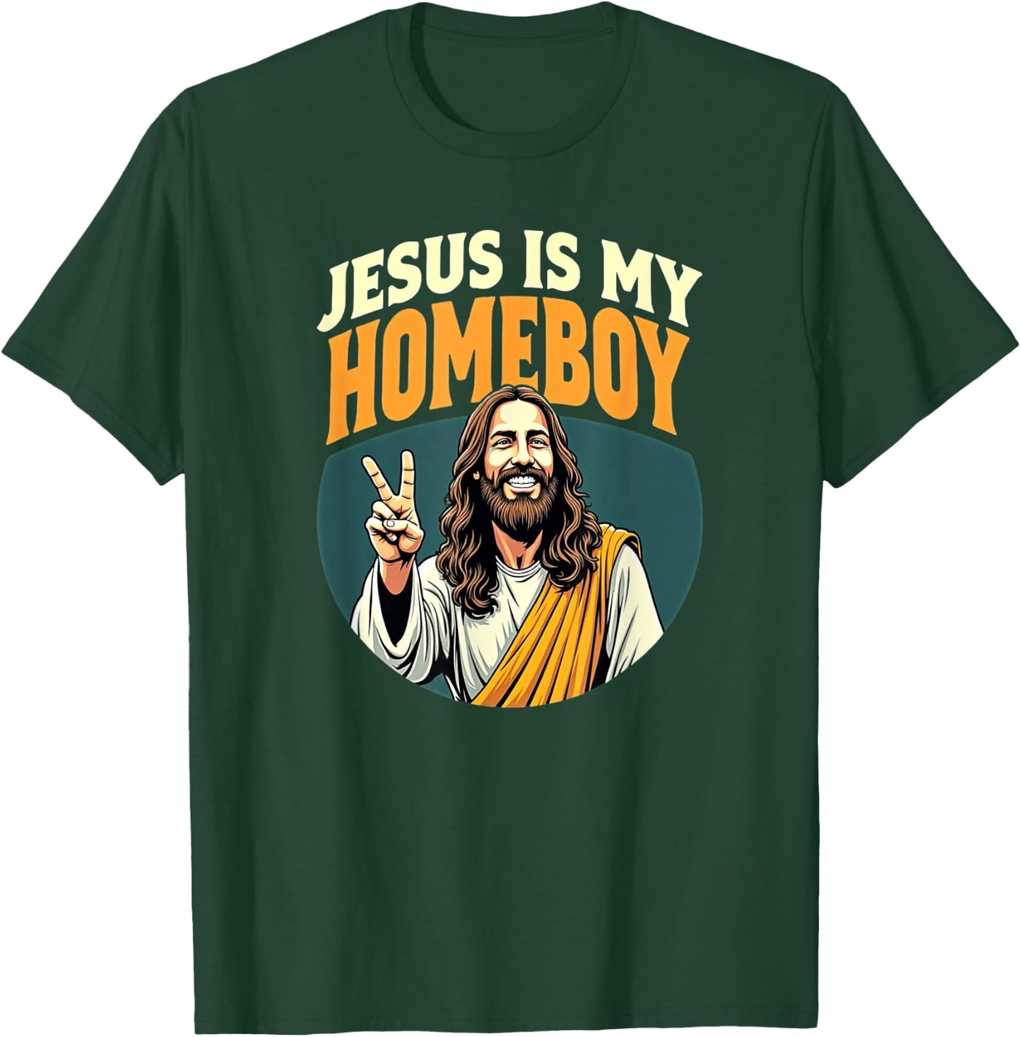 Tennessee Merchant Adults Jesus Is My Homeboy , Black, Small, Short Sleeve T-Shirt - T-Shirt | Forest