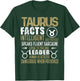 TAURUS Facts Zodiac Sign Shirt Birthday Gift April & May T-Shirt - T-Shirt | Forest