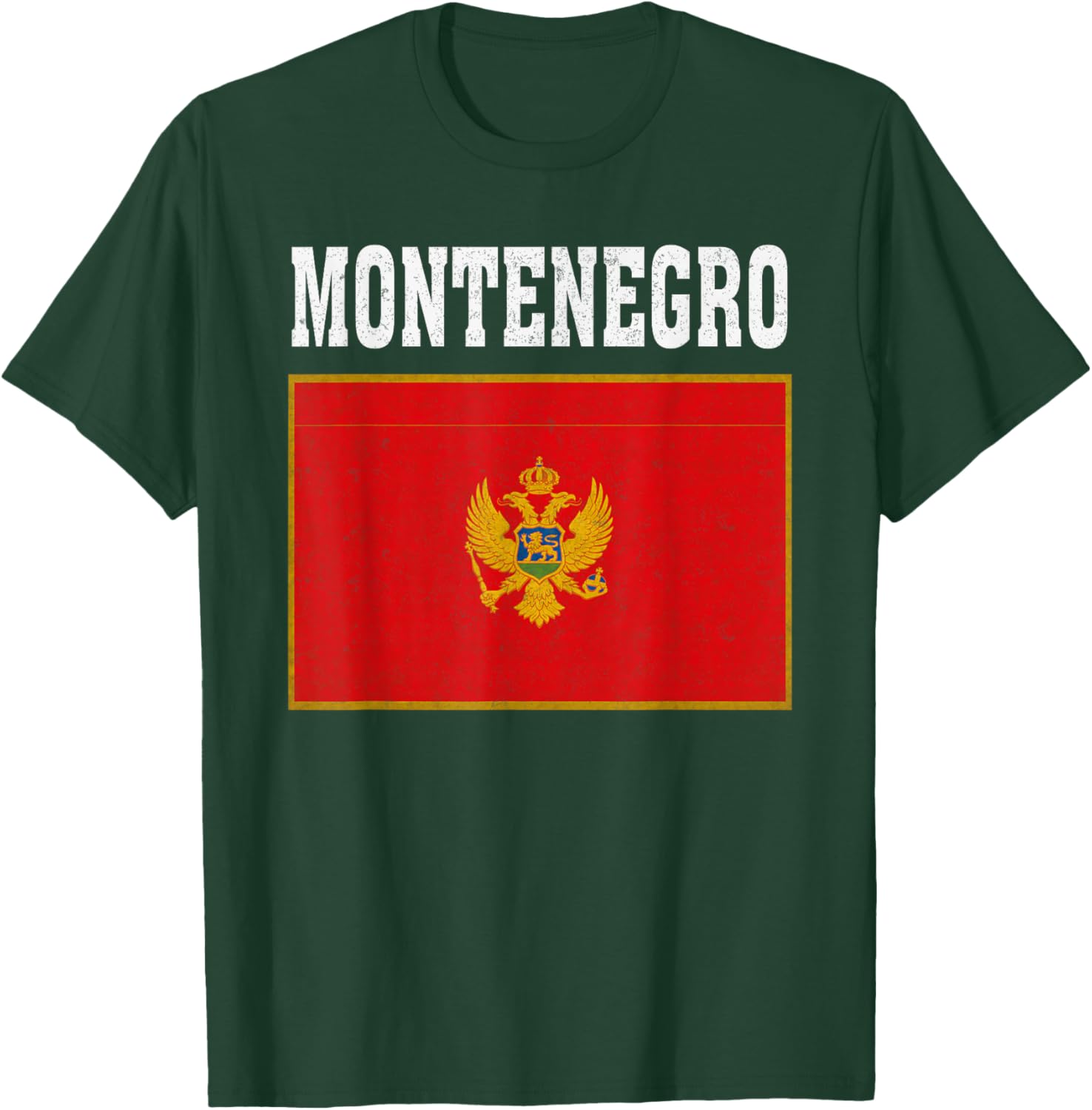Montenegro Flag Patriotic National Roots Souvenir T-Shirt - T-Shirt | Forest