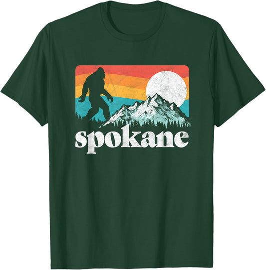 Spokane Washington Bigfoot Mountains T-Shirt - T-Shirt | Forest