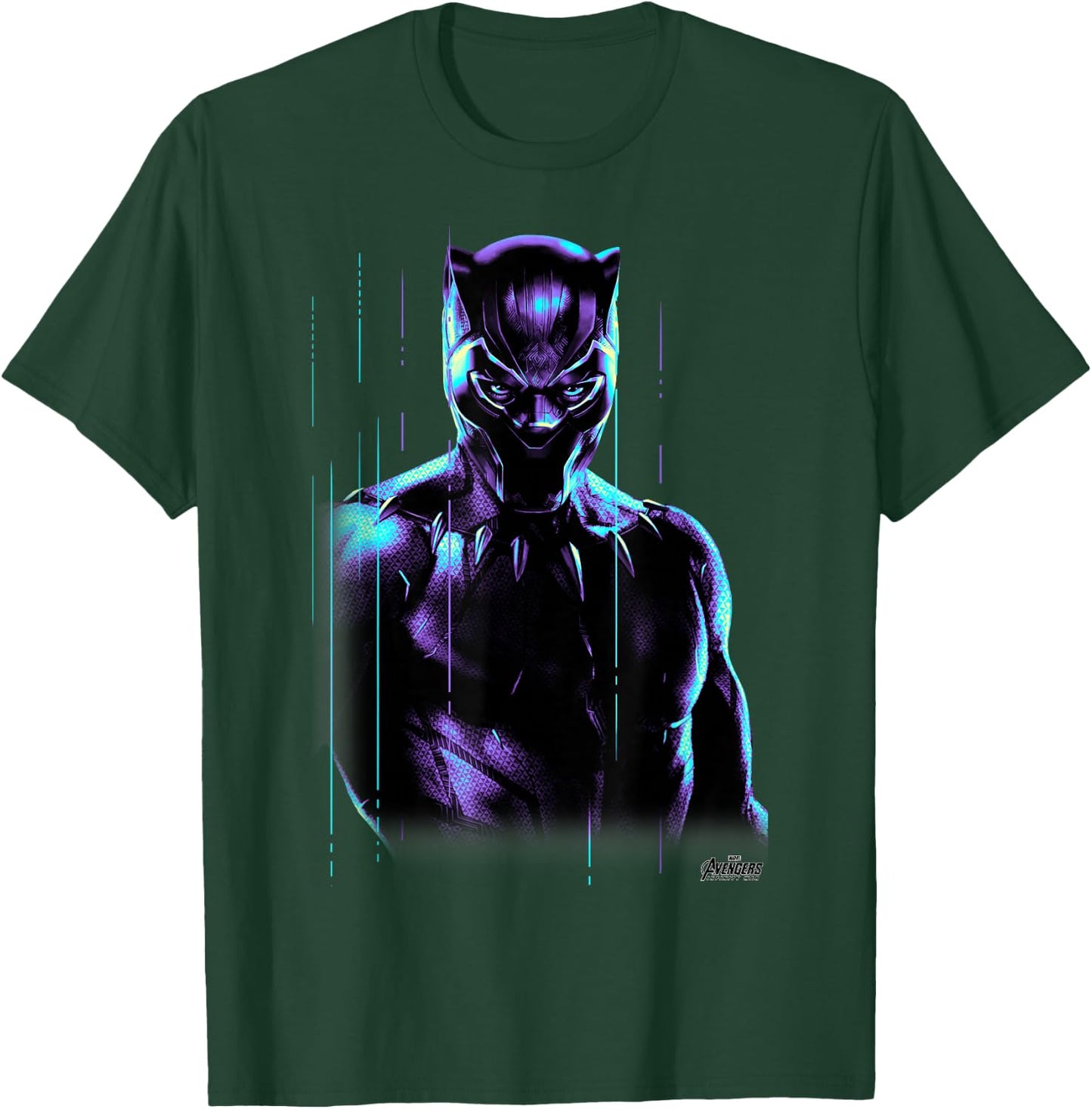 Marvel Infinity War Black Panther Neon Glow Graphic T-Shirt - T-Shirt | Forest