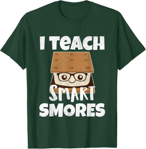I Teach Smart Smores Teachers Back To School Nerd Gift Women Kids T-Shirt - T-Shirt | Forest