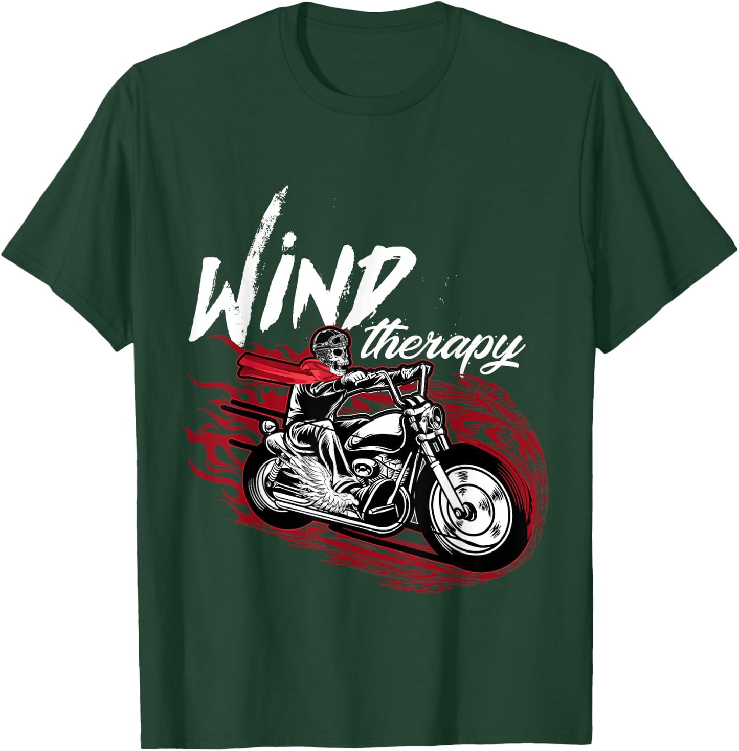 Wind Therapy Motorbike Motorcycle Men Women T-Shirt - T-Shirt | Forest