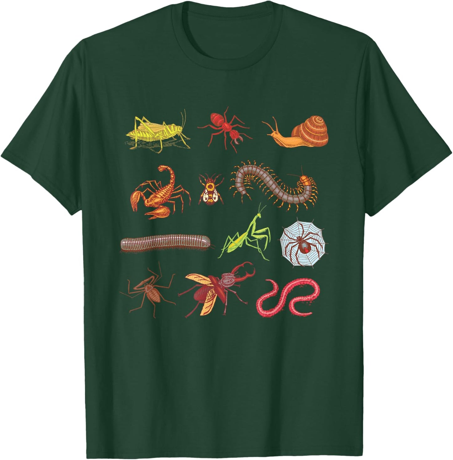 Entomologist Entomology Insects Type of Bugs Gift T-Shirt - T-Shirt | Forest