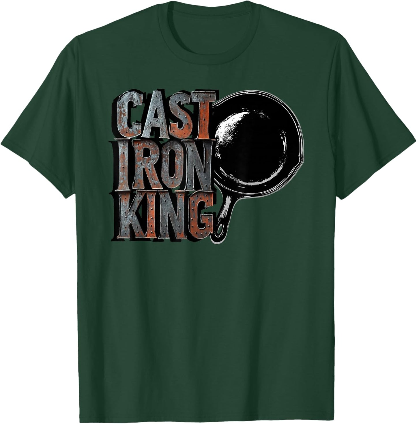 Cast Iron King (Cast Iron Pan Chef) T-Shirt - T-Shirt | Forest