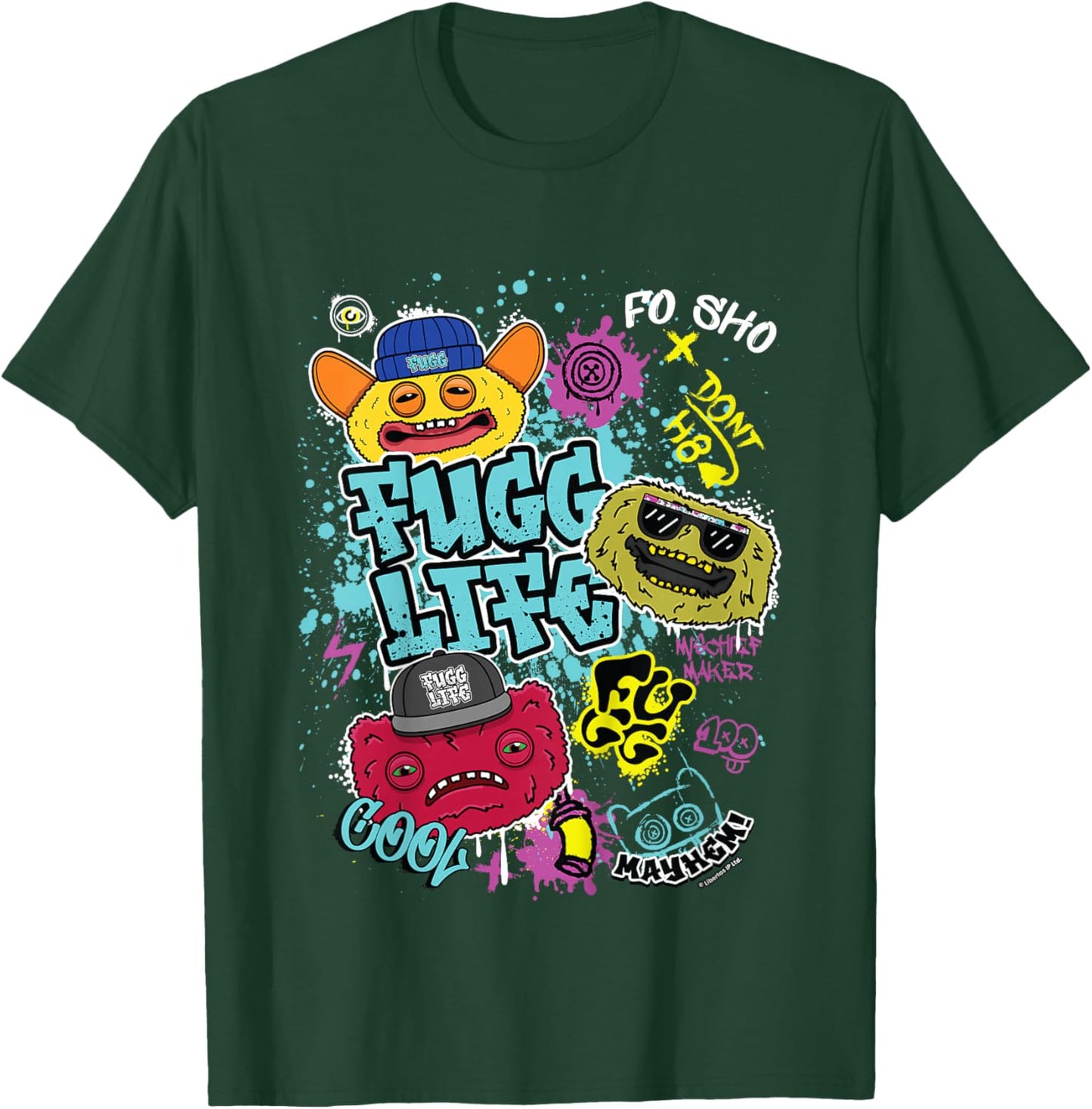 Fugg Life Grin Count Underoo Mcgoo & Wide Eyed Weirdo Kids T-Shirt - T-Shirt | Forest
