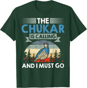 Chukar Hunting Flying Bird Animals Hunt T-Shirt - T-Shirt | Forest