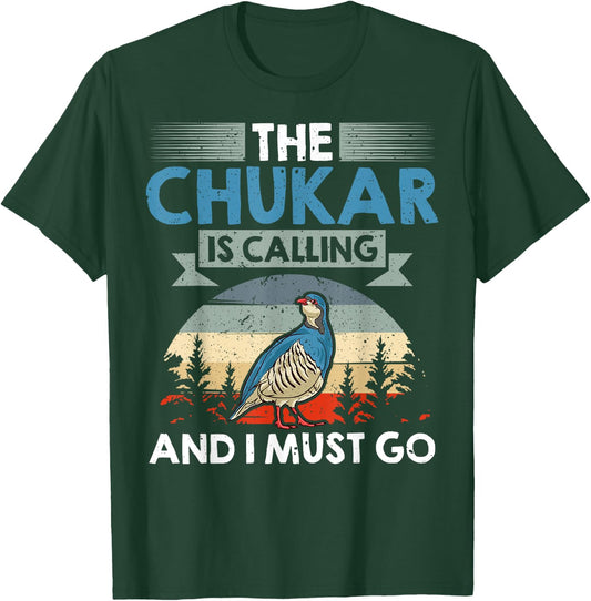 Chukar Hunting Flying Bird Animals Hunt T-Shirt - T-Shirt | Forest