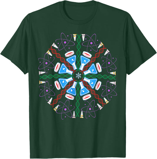 Snowflake Science Microbiology Biology Chemistry Christmas T-Shirt - T-Shirt | Forest