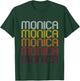Monica Retro Wordmark Pattern - Vintage Style T-Shirt - T-Shirt | Forest