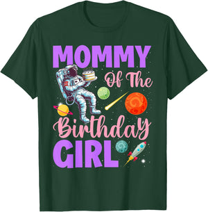Two The Moon Mommy Of the Birthday Girl Astronaut Family T-Shirt - T-Shirt | Forest