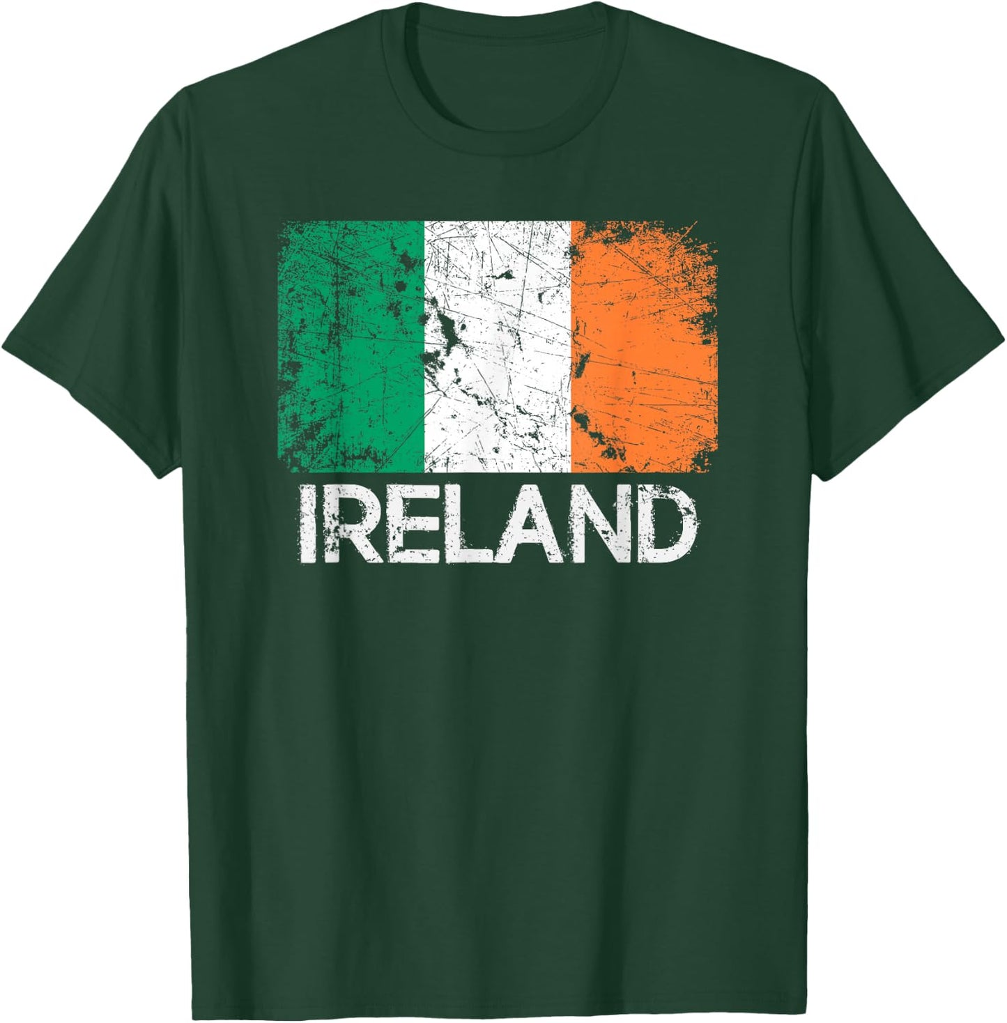 Irish Flag | Vintage Made In Ireland Gift T-Shirt - T-Shirt | Forest