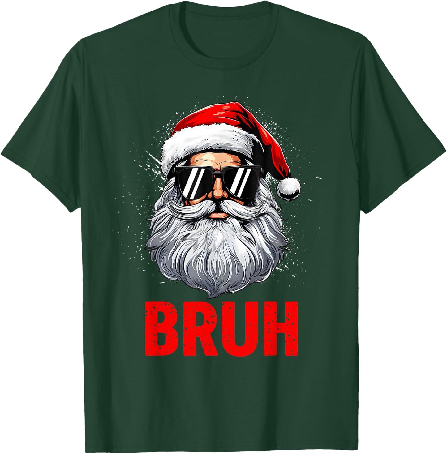 Bruh Funny Santa Claus Groovy T-Shirt - T-Shirt | Forest