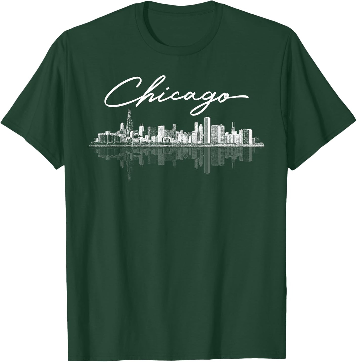 Chicago Skyline Souvenirs Men Girls & Boys T-Shirt - T-Shirt | Forest