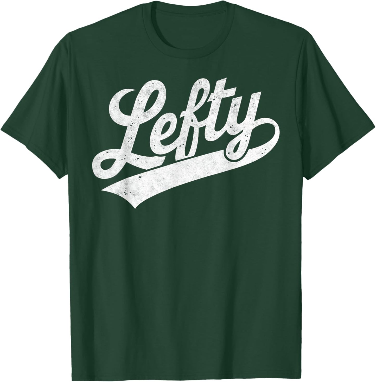 Vintage Baseball Lefty Left Handed Baseball Player T-Shirt - T-Shirt | Forest