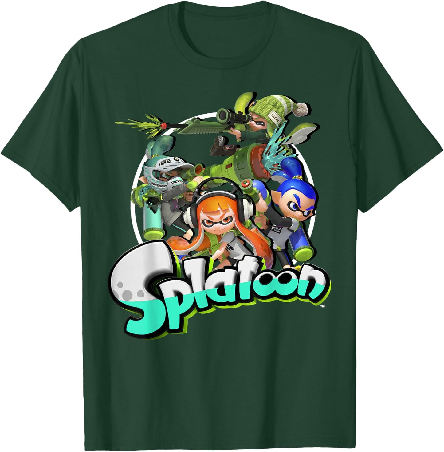 Nintendo Splatoon Inkling Squid Kids Logo Graphic T-Shirt - T-Shirt | Forest