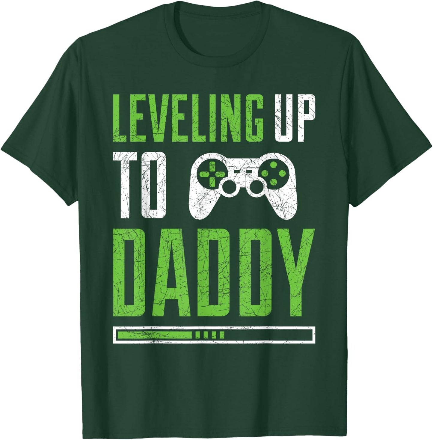 Leveling up to Daddy Promoted To Dad Shirt T-Shirt - T-Shirt | Forest