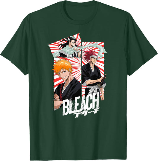 Bleach 3 Panel Mask and Scarf Anime T-Shirt - T-Shirt | Forest