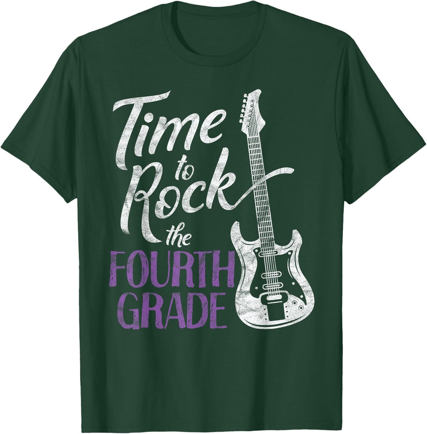 First Day of School Time to Rock the 4th Grade T-Shirt - T-Shirt | Forest