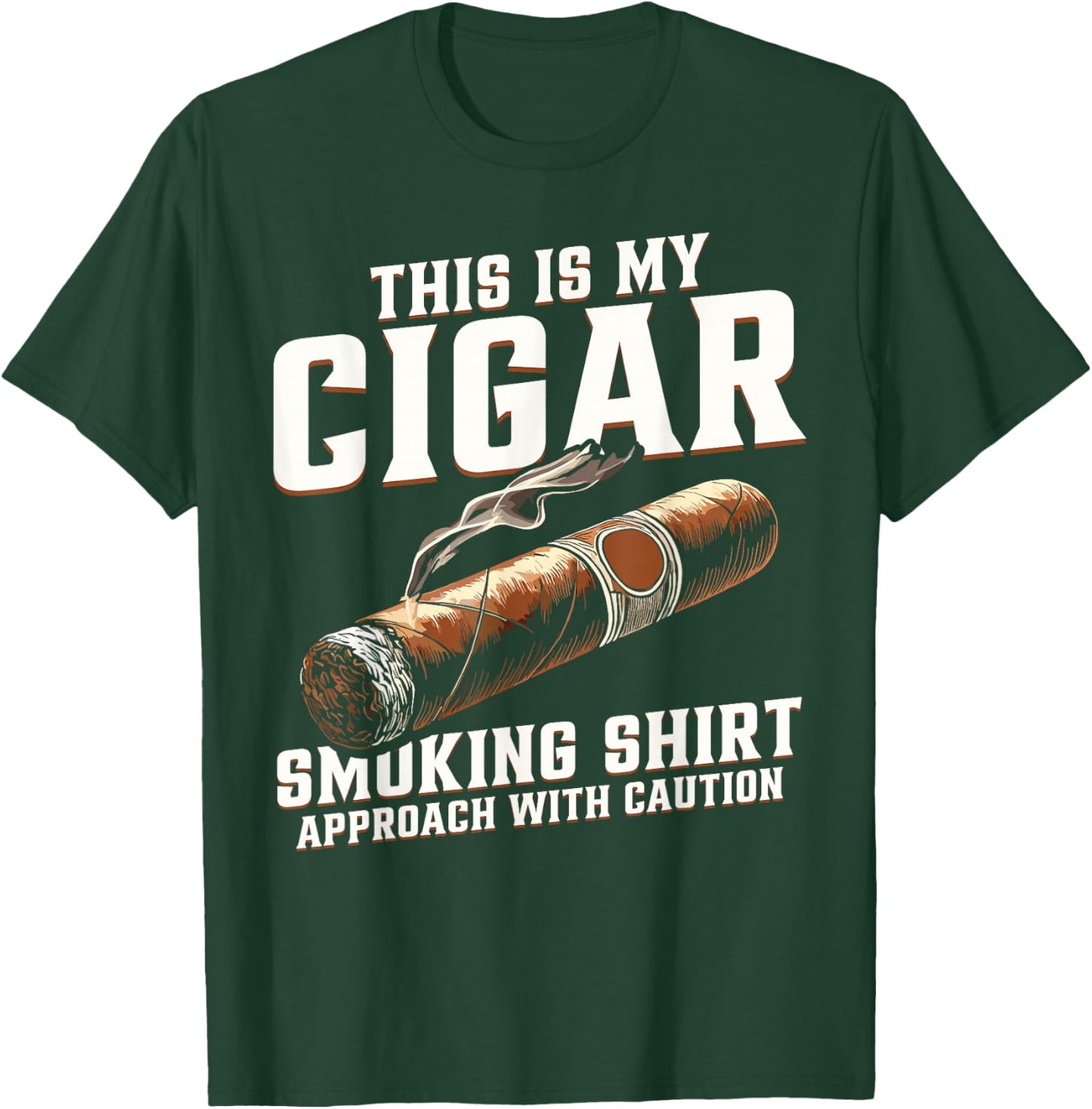 Cigars Smoking Cigar Smoke Men This Is My Cigar Smoking T-Shirt - T-Shirt | Forest