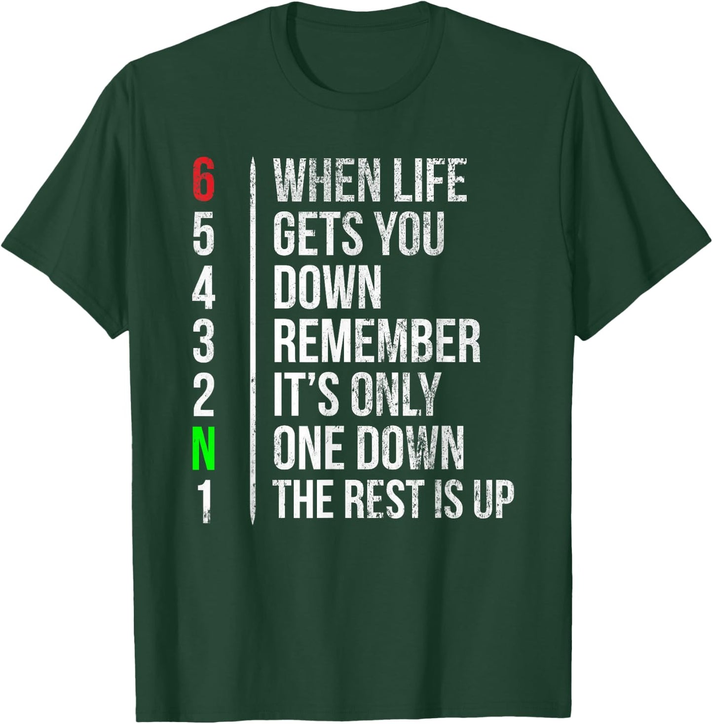 Motorbike Motorcycle Gears When Life Gets You Down T-Shirt - T-Shirt | Forest