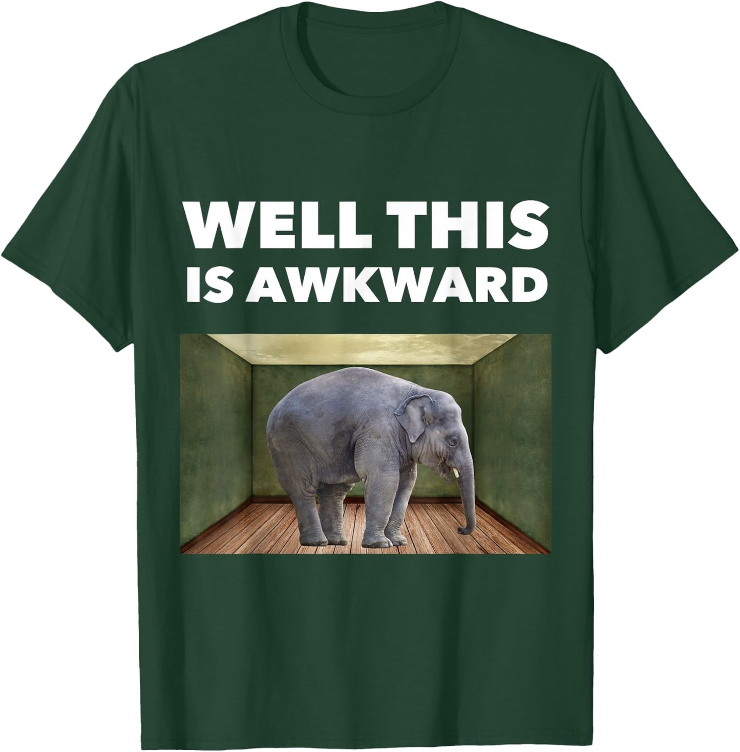 Well This is awkward - Elephant in the room T-Shirt - T-Shirt | Forest