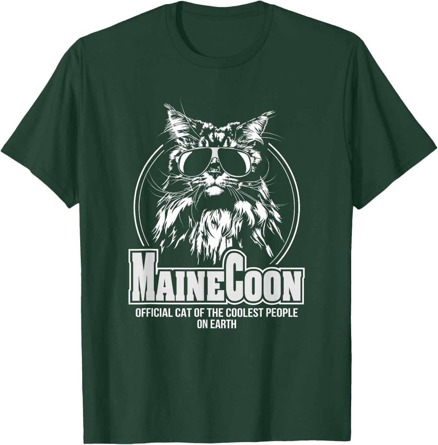 Funny Proud Maine Coon cool cat Shirt gift T-Shirt - T-Shirt | Forest