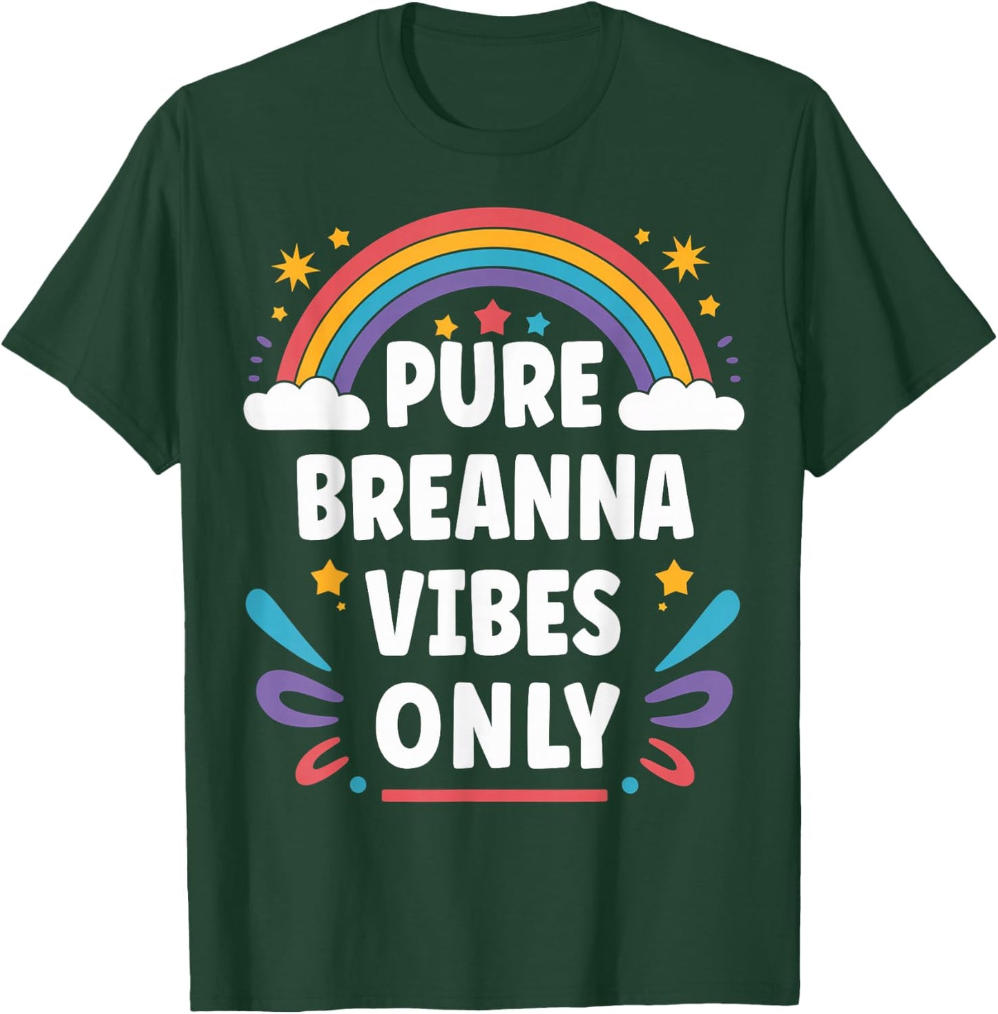 BREANNA Vibes Only Cute Retro Girls BREANNA Name T-Shirt - T-Shirt | Forest