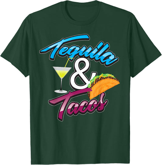 Tequila & Tacos Shirt | Cute Mexican Food Lovers Gift T-Shirt - T-Shirt | Forest