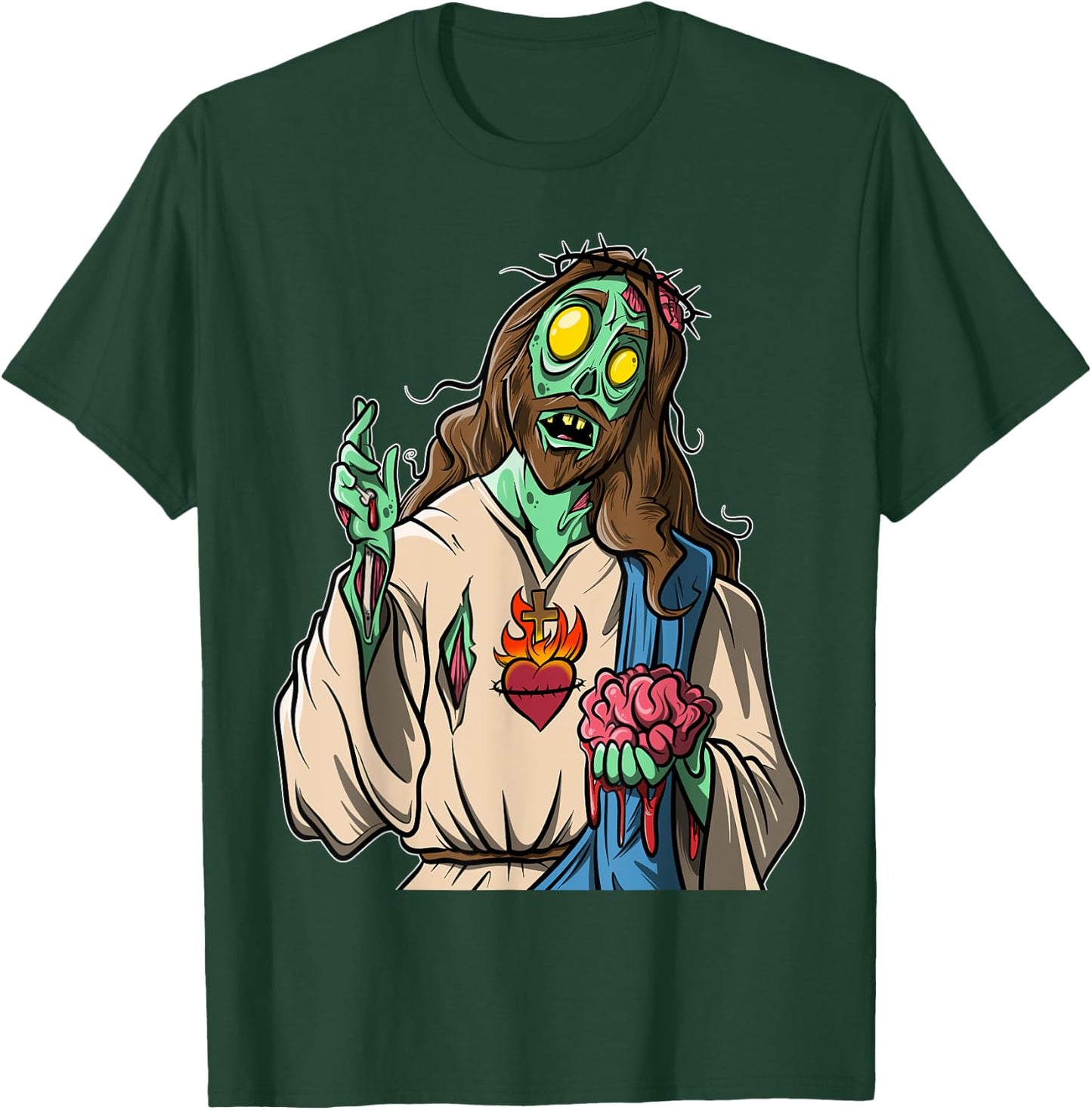 Zombie Jesus Halloween T-Shirt - T-Shirt | Forest