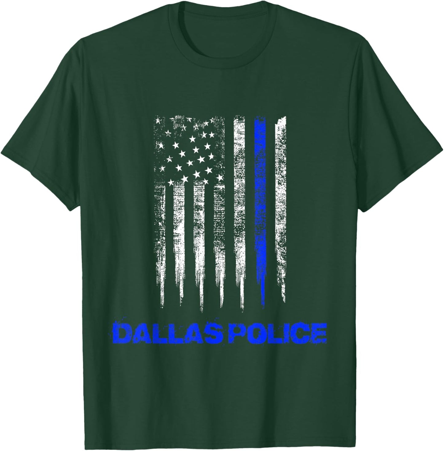 Dallas Police thin blue line T-Shirt - T-Shirt | Forest