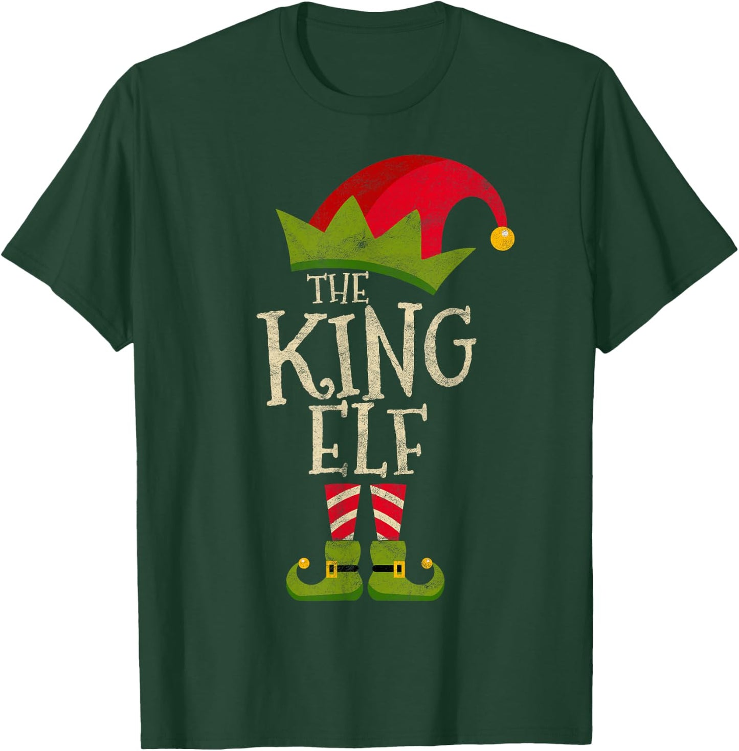 Easy The King Elf Xmas Costume Family Group Gift Christmas T-Shirt - T-Shirt | Forest