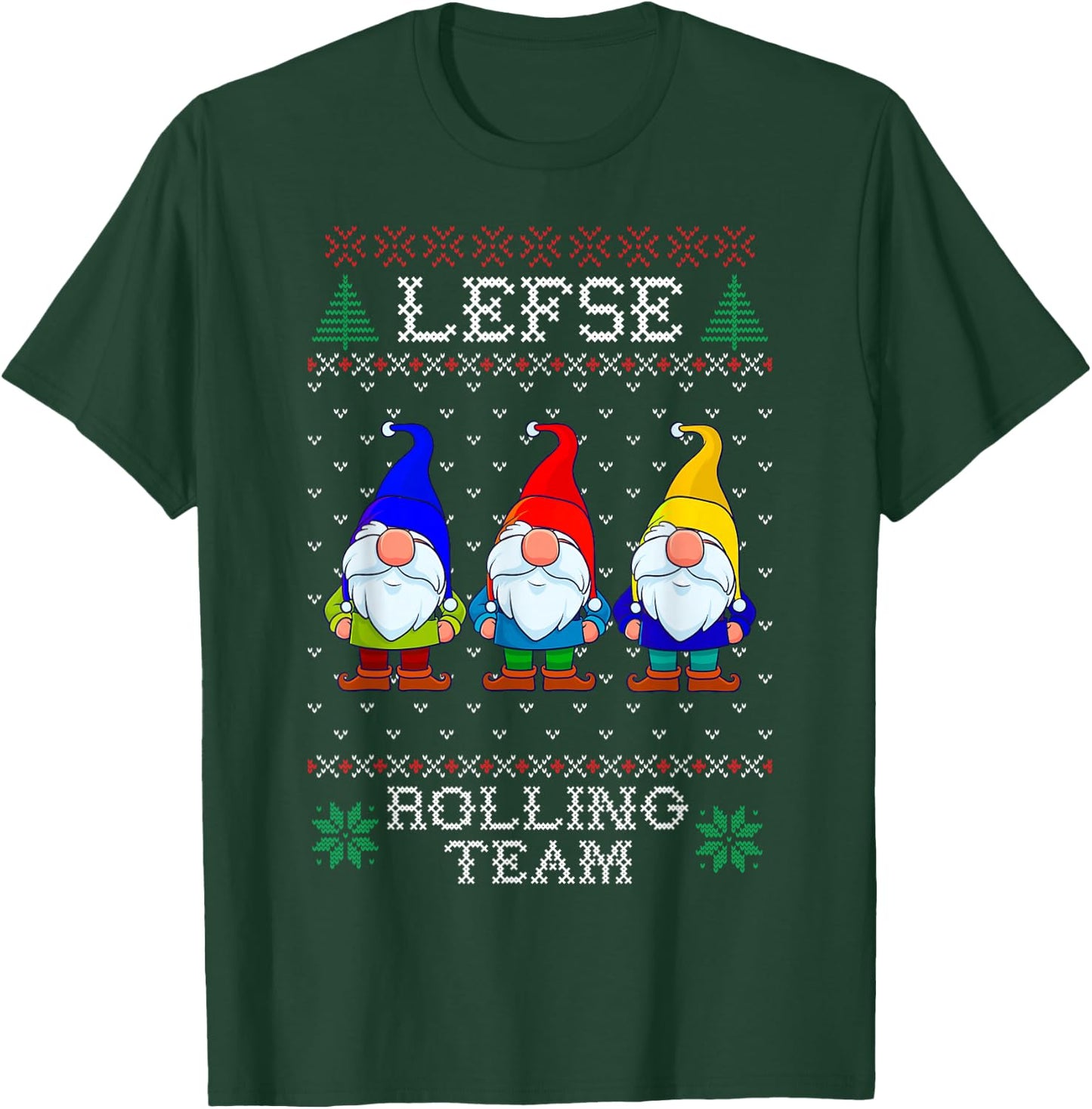 Lefse Rolling Team, Christmas Baking Tomte Gnome Xmas Women T-Shirt - T-Shirt | Forest