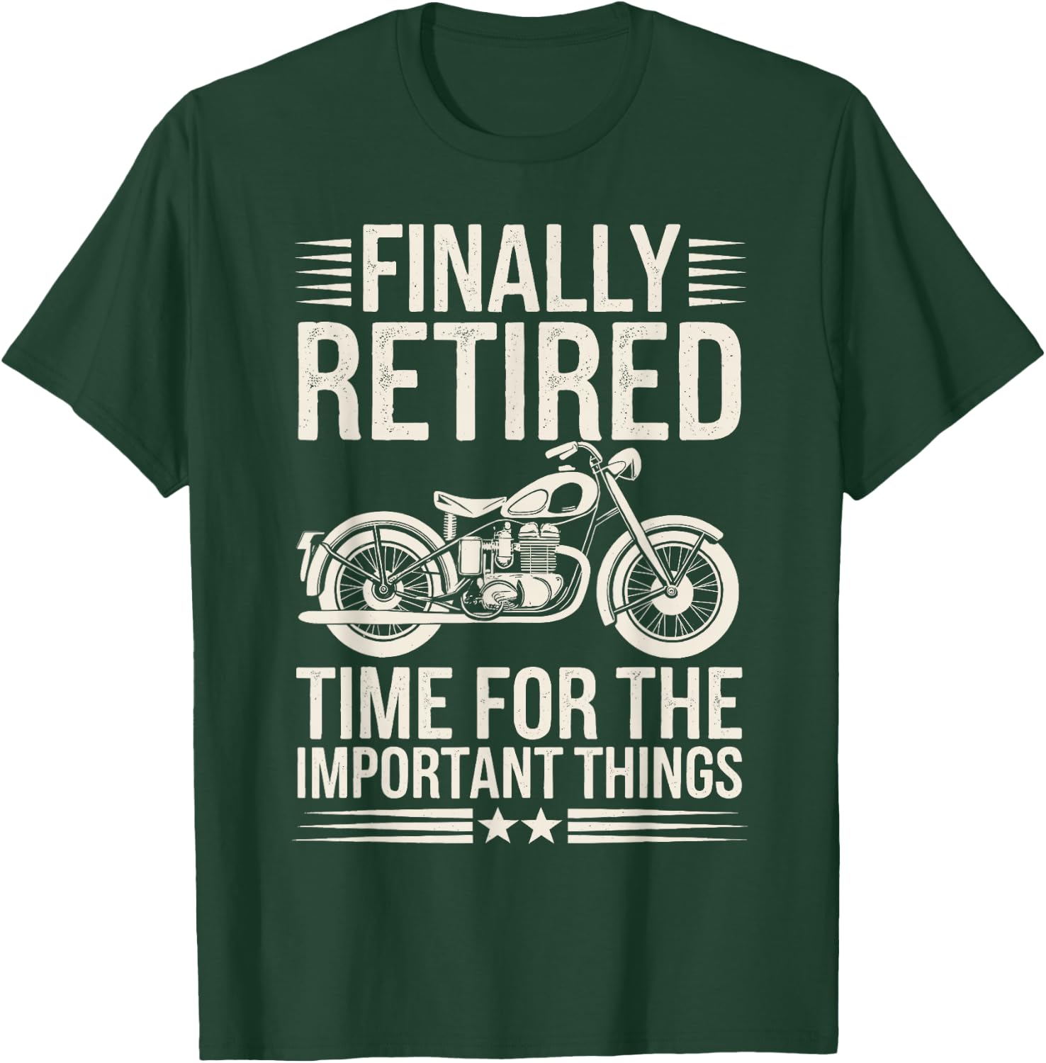 Retired Motorcycle Retirement T-Shirt - T-Shirt | Forest