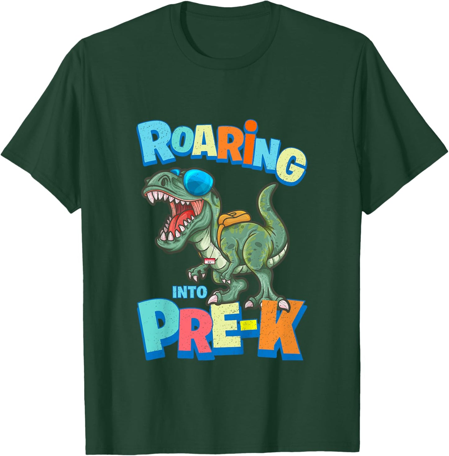 First Day of PRE-K Dinosaur Back to School T Rex Preschool T-Shirt - T-Shirt | Forest