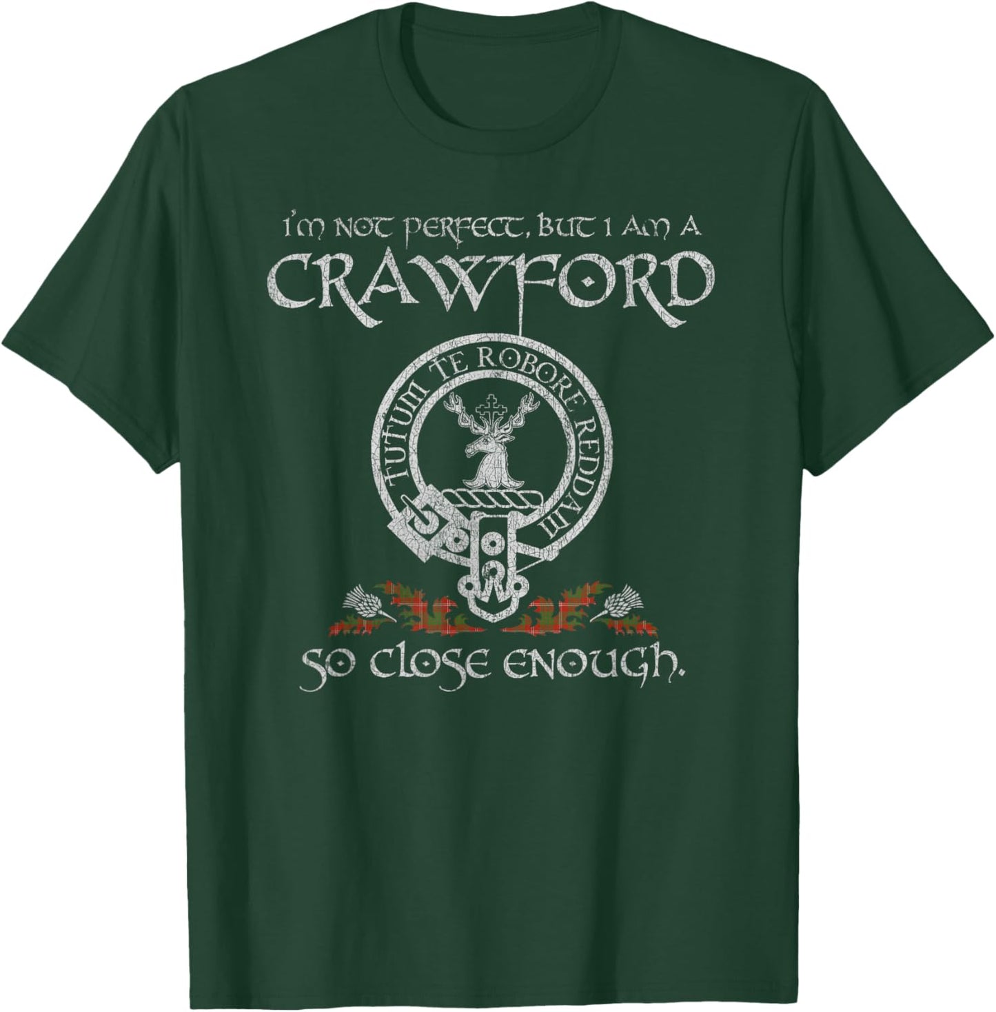 Crawford Clan Proud Heritage Scottish Last Name Vintage T-Shirt - T-Shirt | Forest