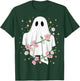 Cute Ghost with Flowers Halloween T-Shirt - T-Shirt | Forest
