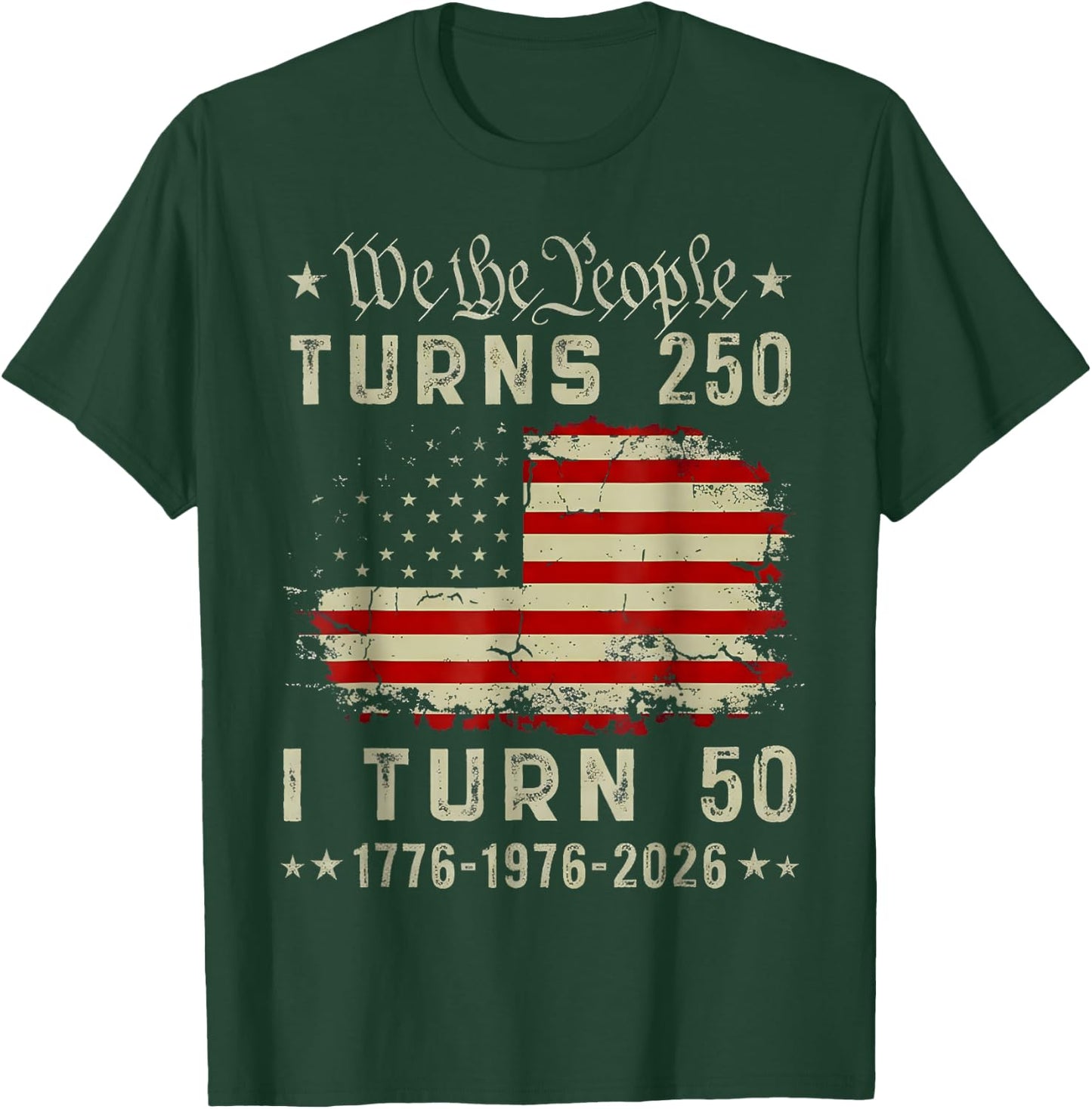 250 Years American 250th Anniversary USA Patriotic 4th July T-Shirt - T-Shirt | Forest