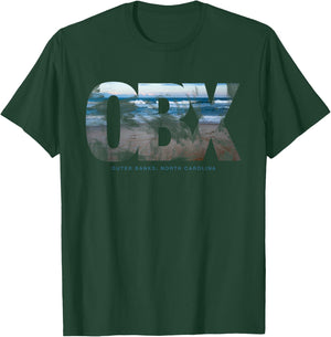 RJA: OBX Outer Banks North Carolina Small T-Shirt - T-Shirt | Forest