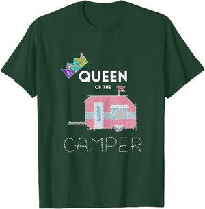 Queen of Camper Funny Camper Gift Fun T-Shirt - T-Shirt | Forest