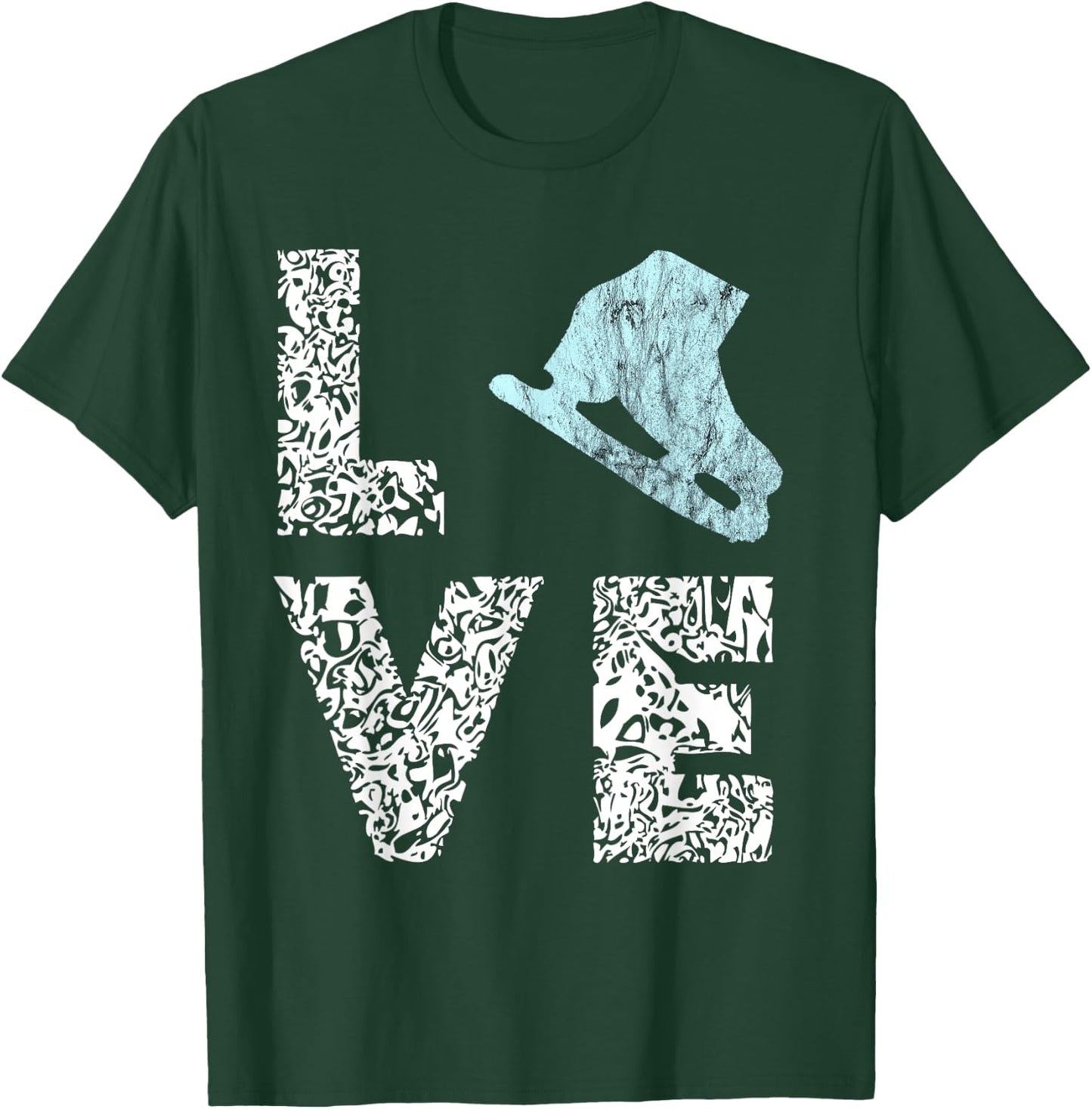 Ice Skating Lover Shoes Ice Skater Sport Figure Skating T-Shirt - T-Shirt | Forest