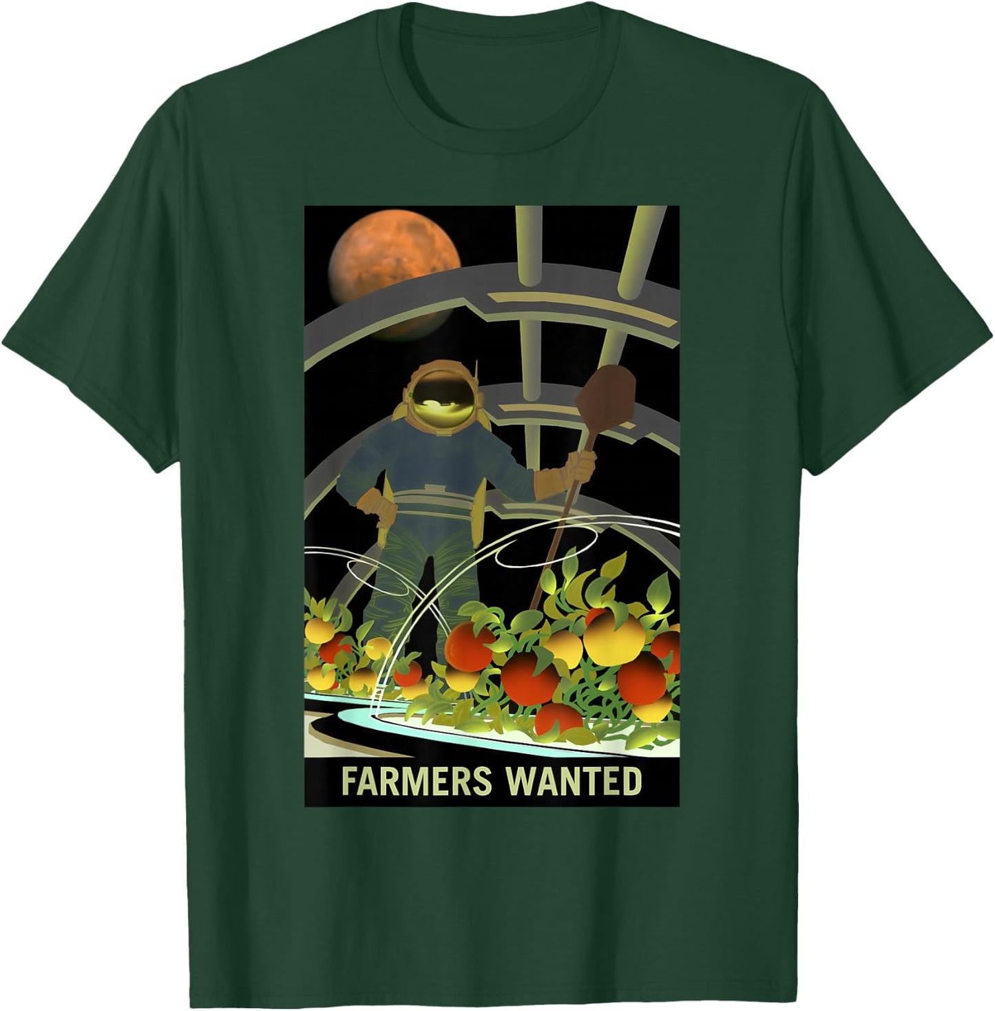 NASA Farmers Wanted On Mars T-Shirt - T-Shirt | Forest