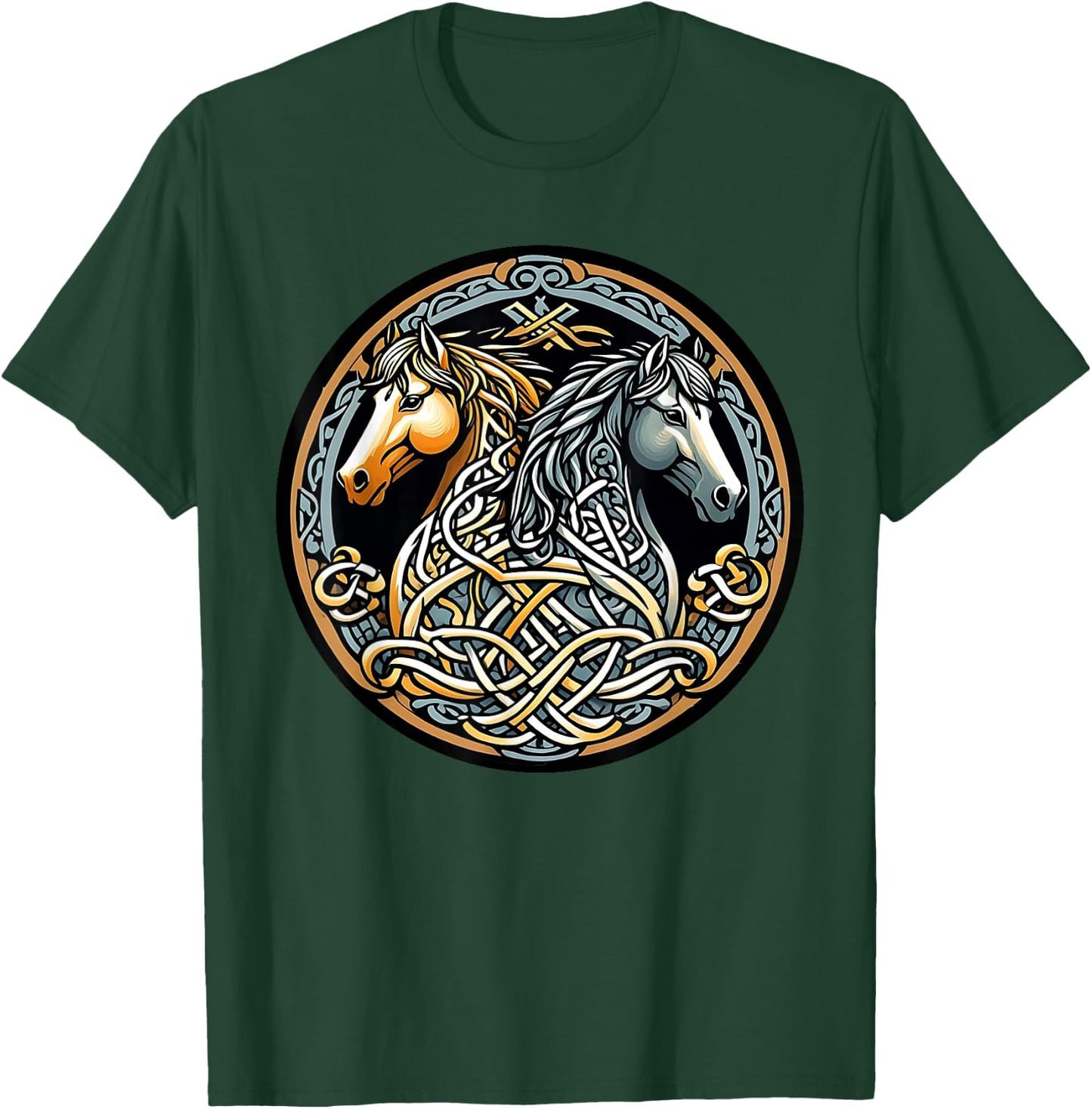 Celtic Viking Horses s Celtic Knot Style s Horse Lover T-Shirt - T-Shirt | Forest