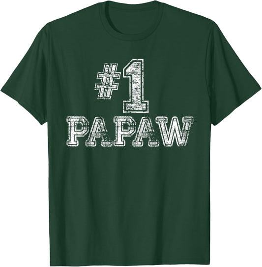 #1 PaPaw T Shirt - Number One Father's Day Gift T-Shirt - T-Shirt | Forest