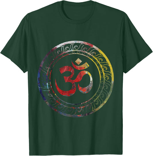 Om Ohm Aum Symbol Spiritual Yoga Gift T-Shirt - T-Shirt | Forest