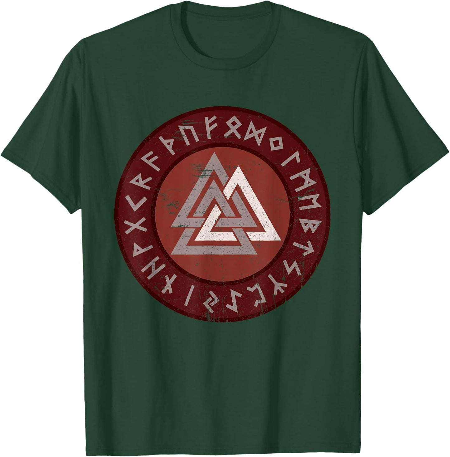 Viking Valknut Norse Symbol | Men Women Kids Gift T-Shirt - T-Shirt | Forest