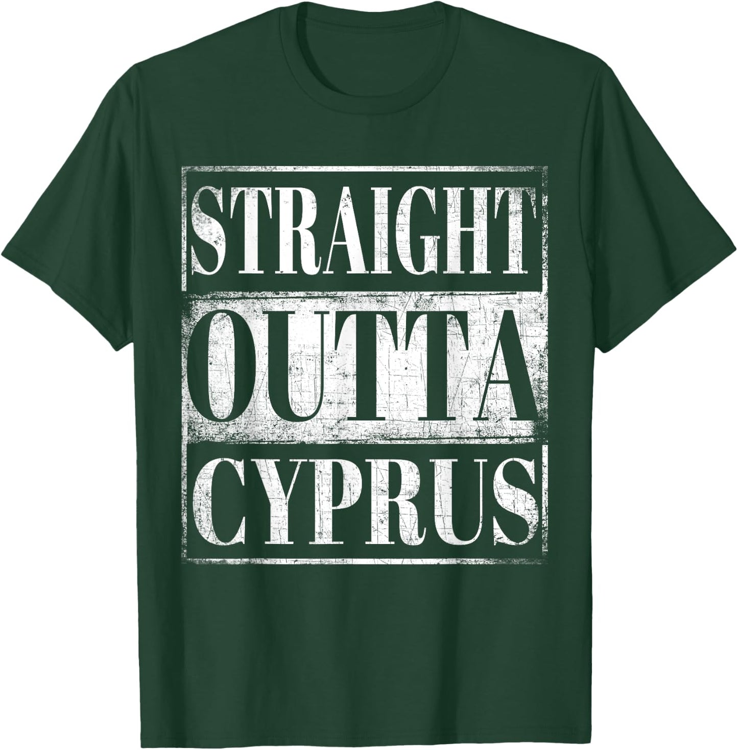 Straight Outta Cyprus Cypriot Descent Gift Shirt T-Shirt - T-Shirt | Forest