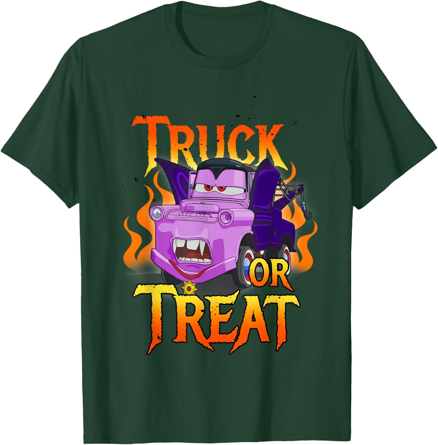 Disney Pixar Cars Halloween Vampire Truck Or Treat T-Shirt - T-Shirt | Forest