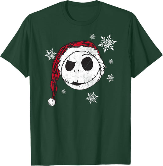 Disney Nightmare Before Christmas Snowflake Holiday Short Sleeve T-Shirt - T-Shirt | Forest